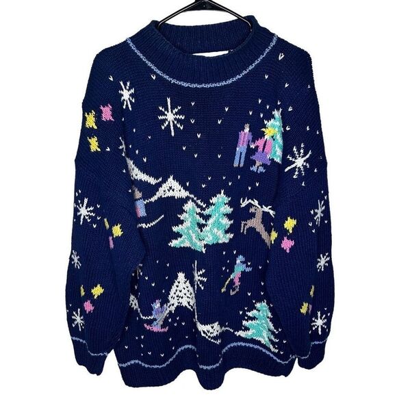 American Vintage Northern Isles Winter Sweater Womens Oversized - Picture 1 of 5
